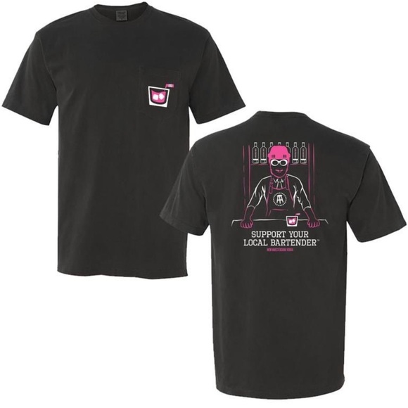 BARSTOOL SPORTS / SPITTIN CHICLETS BLACK SHORT SLEEVE PINK WHITNEY GRAPHIC TEE - Picture 1 of 7
